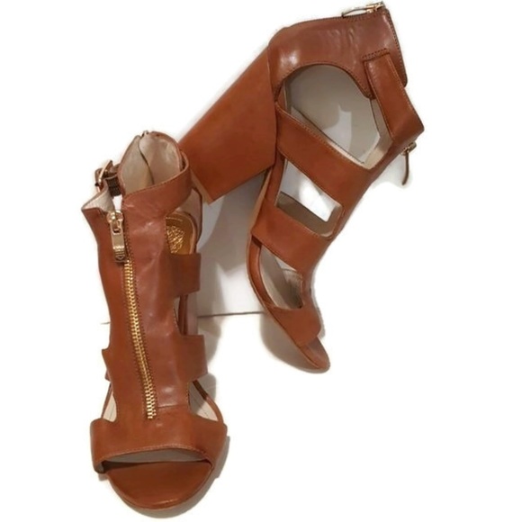 Vince Camuto Shoes - Vince Camuto Marleau Leather Chunky Heel Sandals 9